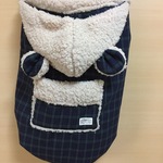 3wayベビー用もこもこ防寒ケープ タータンチェック2×ベージュ
