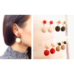 ゆきだるま. イヤリングorピアス
