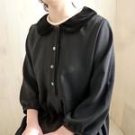 XS～１２Ｌサイズまで製作　『別珍　丸襟　タックワンピース』　袖丈着丈オーダー　フォーマル　お出かけ　学校行事　卒業式　結婚式　披露宴　発表会　七五三　二次会　食事会　大きいサイズ　顔合わせ　茶話会　