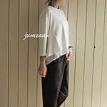 (オフホワイト）ドルマンシフォンカットソー
