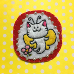 にゃんこチョウチョのバッチ