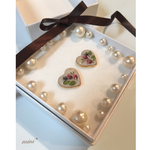 小花のハートイヤリングorピアス＊