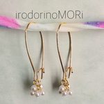 小粒パールのキドニーピアス