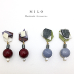 カクカクパーツとアクリルのピアス/イヤリング