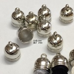 更新　10個セット　樹脂製　シルバーメッキ　10㎜口径ビーズキャップ