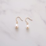 14kgf/ドロップ淡水パールピアス/イヤリング