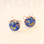 【再販】お背伸びネコと星空のピアス