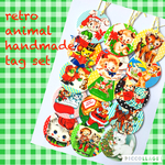 No.1005◆クリスマス◆レトロアニマル※丸型◆タグ15枚set◆ラッピング