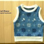 【90】雪の結晶　ブルー　ベスト