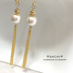 フリンジパール✳︎コットンパール✳︎ピアス