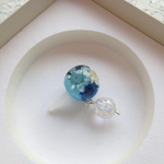 空色アクア水晶（カットタイプ）イヤホンキャッチ