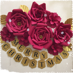 クリスマスを彩る☆ジャイアントペーパーフラワーとガーランド  初投稿記念価格❣️