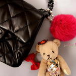 saly☆3wayクマさんのバッグチャーム&イヤホンジャック&ストラップ