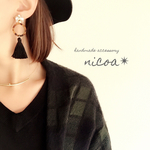 ビジュー×べっ甲×タッセル✳︎ボリュームピアス