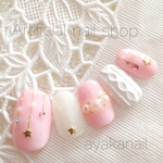 パステルピンク♡冬♡ニットネイル
