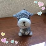 あみぐるみ ミニチュアシュナウザー ストラップ