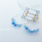 海の中　の　毛糸　イヤリング or　ピアス