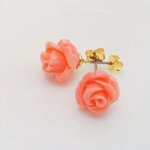 花貝の薔薇ピアス【再販×2】