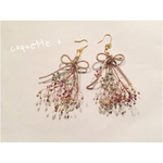 かすみ草ブーケピアス