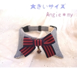 Angie＊my　猫さん首輪　大きいサイズ★シャツ衿★学園通り