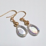 K14GF*シャボン玉(アクアクリスタル)のフックピアス