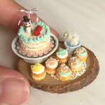 紳士猫☆リボンネイキッドケーキ☆ティーポットカップケーキ