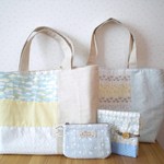 ◆オーダー品◆ランチトート、ティッシュポーチ、サニタリーポーチのセット