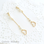 再販(ㅅ˘˘)♡*.+゜小さなゴールドハート♡振り子イヤリング/ピアス