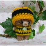 ✿ぷ様オーダー分✿あみぐるみ✿みつばちコスプレ🐝くまちゃん🐻♪
