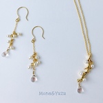 雫とパールのピアス／イヤリング