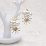 Shiny snow × cotton pearl✴︎大人可愛いピアスorイヤリング