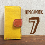iPhone7・8【イエロー】本革ケース