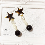 一点限り★星べっ甲×ヴィンテージピアス