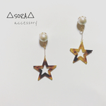 再販✭べっ甲スターピアス