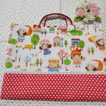 【ｍ様オーダー品】レッスンバッグ☆女の子柄白