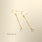 オープンハートのロングピアス/ロングイヤリング