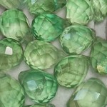 再販❷在庫ラスト 天然石 宝石質 グリーンフローライト 大粒ドロップブリオレットカット
