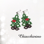 レースのクリスマス＊イヤリング／ピアス タティングレース