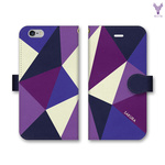 三角 名入れ♪iPhone/スマホケース　パープル系