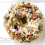 お花畑 クリスマスドライフラワーリース  28cm - 11