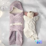 寝かしつけが楽になる足つきおくるみ 冬用