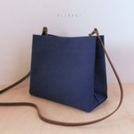 帆布11号ショルダーバッグmini 花紺(合皮ベルト110)