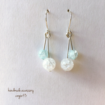 【SALE！】アイスブルー✴︎天然石のsimpleピアス