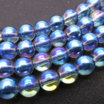 オーロラオーラ水晶/size(8㎜玉)/1set(25玉)/No.6【天然石/パワーストーン】