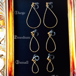  teardrop wire earring / pierce