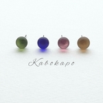 【6㎜】秋冬限定＊ガラスの一粒ピアス(cloudy)
