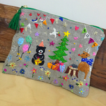 K様用2点刺繍ファスナーポーチ♪