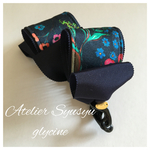 グリシーヌ glycine line 花柄 ネイビー