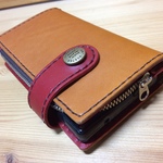 g-charchanさんオーダー機種で選べるL字ファスナー付き手帳型革のスマホケース（ご本人以外は購入しないでください）