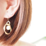 pentagon　コットンパールピアス　